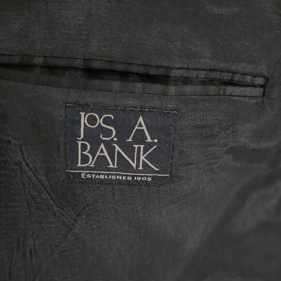 Jos A Bank Worsted Wool Black 2 Button Blazer 44L Tagged 46R - Picture 8 of 13